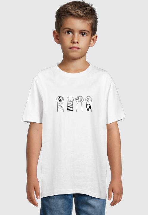 Produktbild Merchcode Kids Cat Paws - Basic T-Shirt - 185227 (146, 152)