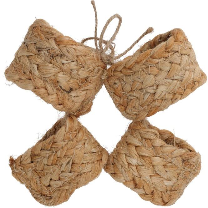 ProGarden 4er Set Serviettenringe - aus Jute - ø ca. 4 cm