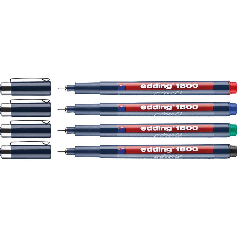 Edding, Schreibstifte, Profipen 1800 (Schwarz, 1 x)