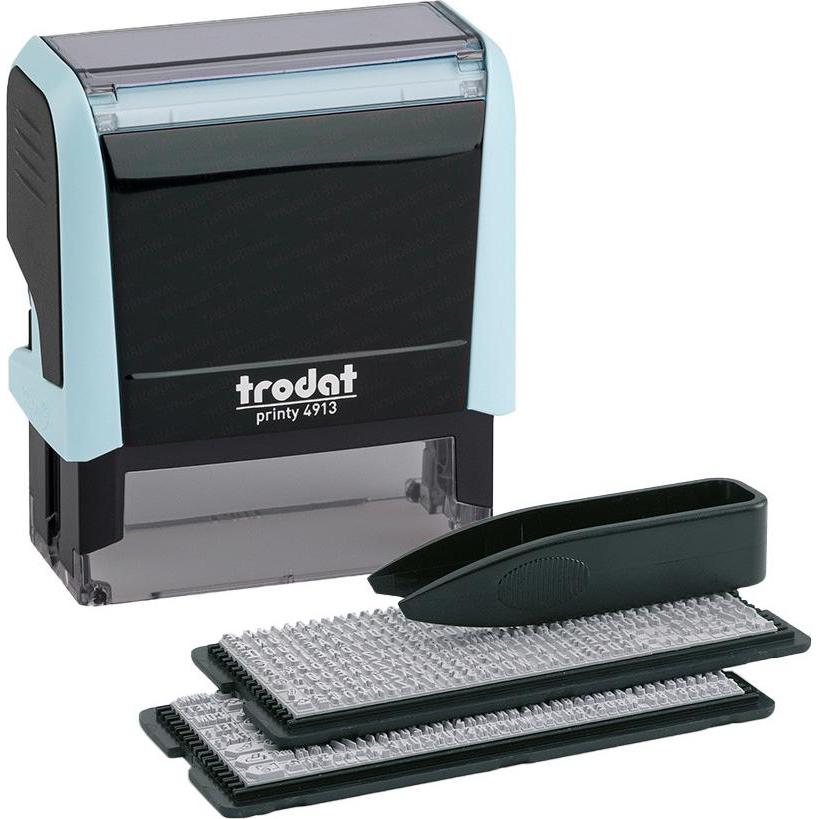 Trodat, Stempel, Typomatic Printy 4.0 Pastell Edition, selbstfärbender Stempel zum Selbersetzen