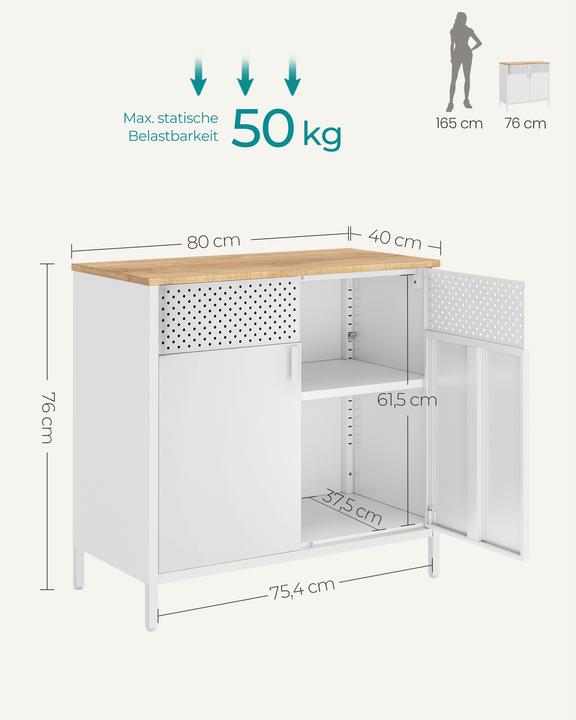 Image du produit Songmics Armoire de rangement (80 x 40 x 76 cm)