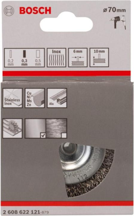 Produktbild Bosch Professional Zubehör PRO Stainless Steel clean Scheibenbürste, gerader Schaft, 70 x 0,3 mm
