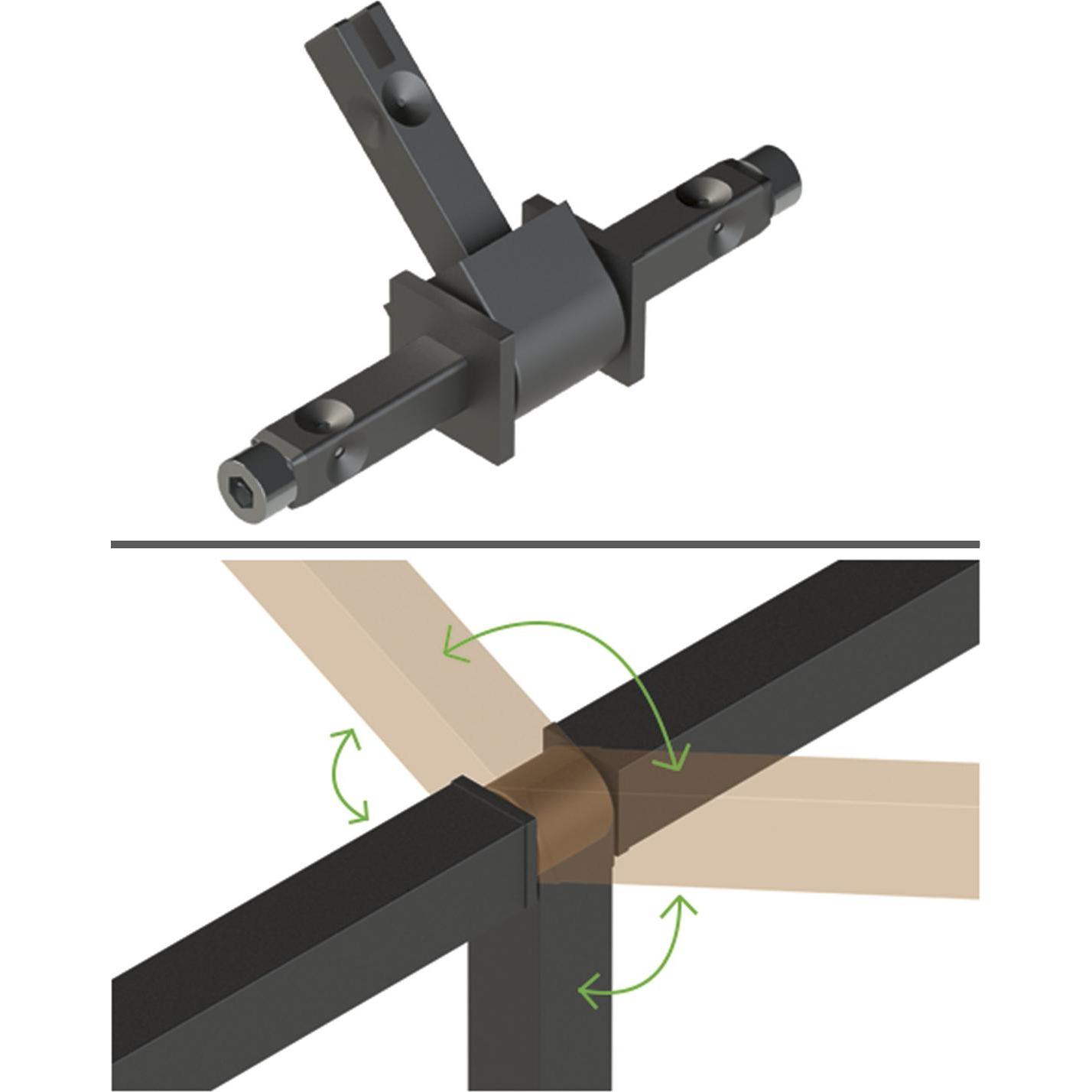 Hettich, Möbelausstattung, T-Stück-Verbinder Cadro 360 ° (1 Stk.)