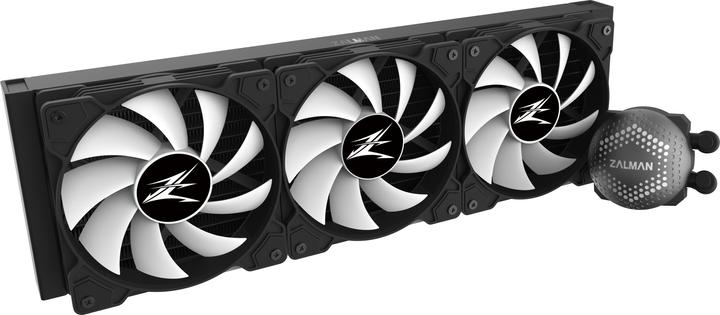 Actual product image Zalman ALPHA36 Black CPU Liquid Cooler 360mm Radiator 3 x 120 mm Fan ARGB pump Dual