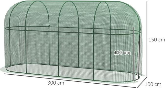 Immagine prodotto Swisshandel24 3 x 1 m Gartennetz, Pflanzenschutzzelt mit Tür, Insektenschutznetz, Winddichtes Gemüsenetz, Schädlin