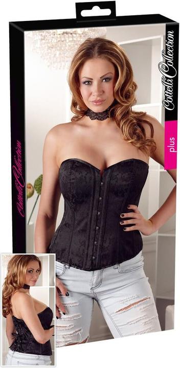 Image du produit Cottelli Collection Corsage à jarretelles noir (XXL)