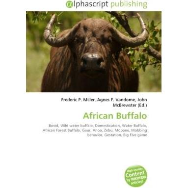 African Buffalo, Fachbücher von Agnes F. Vandome, Frederic P. Miller, John McBrewster