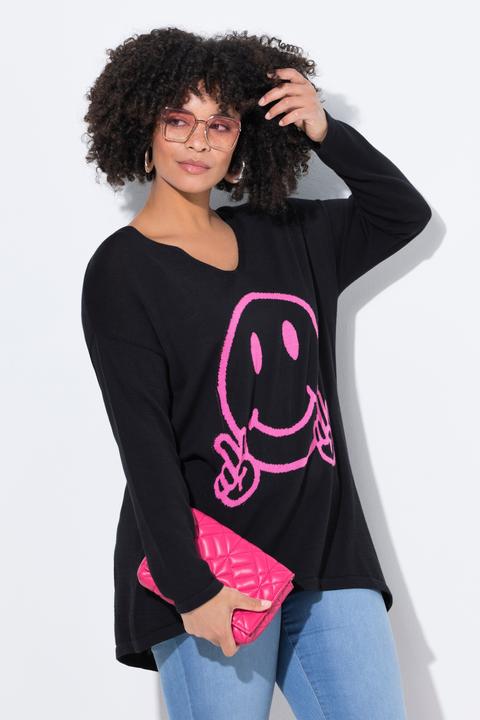 Immagine prodotto Angel of Style Maglione dal taglio oversize con Smiley (54)