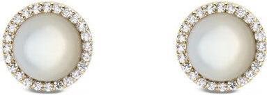 Daniel Wellington Gold-Plated Stud Earrings With Mother-Of-Pearl And Crystals - Audrey Dw00401405