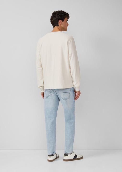 Produktbild s.Oliver Sweatshirt Leichtes Sweatshirt mit Rippstruktur und Logo (M)