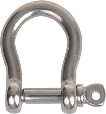 ProPlus Manille courbée 6mm, A4 RVS AISI 316, 1.500 daN