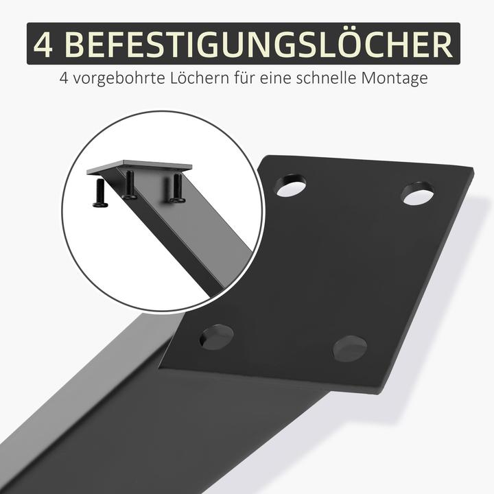 Actual product image Homcom Tischbeine Stahl Schwarz