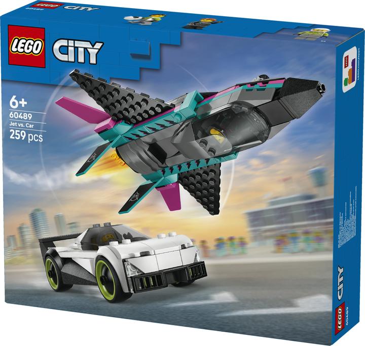 Actual product image LEGO Düsenflieger vs. Rennauto (60489, LEGO City)