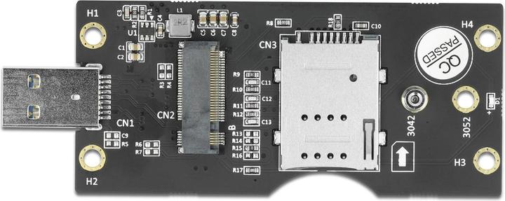Produktbild Delock USB 3.0 Konverter Typ-A Stecker zu M.2 Key B mit SIM Slot (0.01 m, USB 3.0)