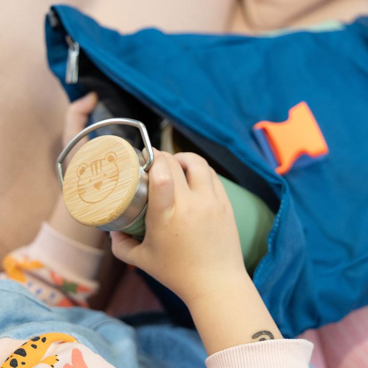 Actual product image For You Drinking bottle for children - Mint tiger | stainless steel | 500 ml (0.50 l)