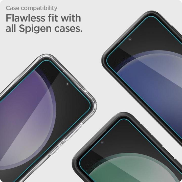 Actual product image Spigen ALM Glas.tR tempered glass for Samsung Galaxy S23 FE - 2 pcs. (2 pcs., Samsung Galaxy S23 FE)