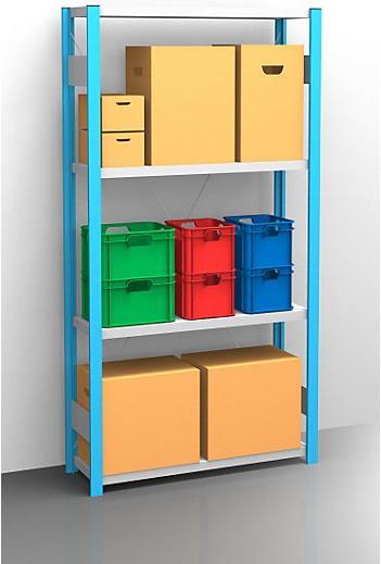 Actual product image eurokraft pro Shelf plug-in rack, blue / galvanized