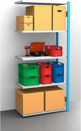 Actual product image eurokraft pro Shelf plug-in rack, blue / galvanized