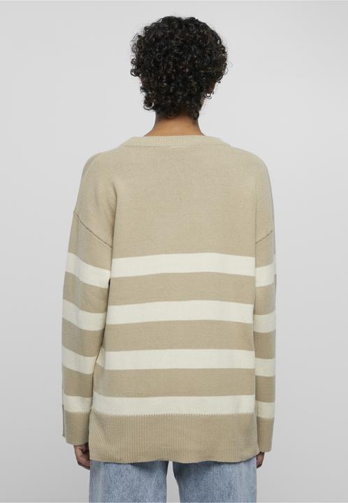 Image du produit Urban Classics Ladies Striped Knit Crew Sweater (M)