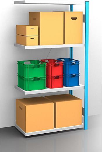 Actual product image eurokraft pro Shelf plug-in rack, blue / galvanized