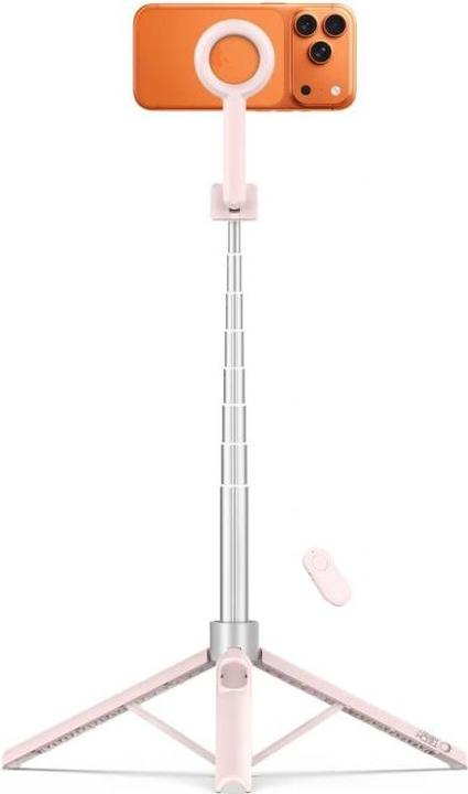 Produktbild 4Kom Selfie stick.pl TECH-PROTECT L10S MAGSAFE BLUETOOTH SELFIE STICK TRIPOD PINK/GREY