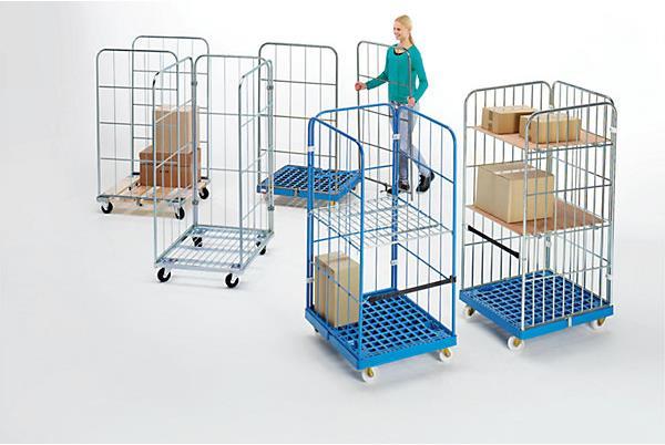 Image du produit kaiserkraft Conteneurs roulants avec parois grillagées (500 kg)