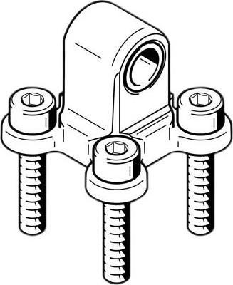 Festo Schwenkflansch, Grösse 16, 27.5 x 27.5mm, Aluminiumlegierung