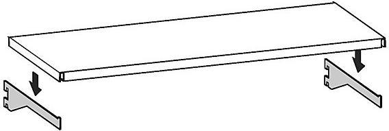 Actual product image kaiserkraft Wall shelf shelf incl. bracket support