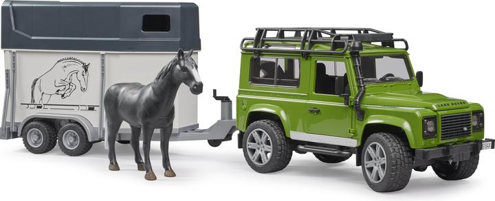 Bruder Land Rover Defender mit Pferdeanhänger