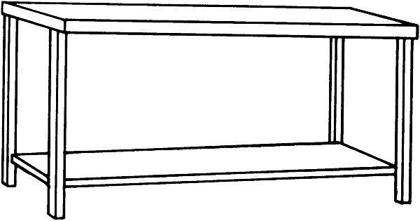 Actual product image eurokraft basic Chrome nickel steel workbench (80 cm, 75 cm)