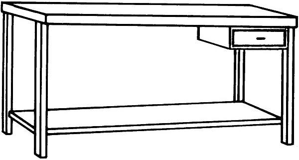 Actual product image eurokraft basic Chrome nickel steel workbench (240 cm, 75 cm)