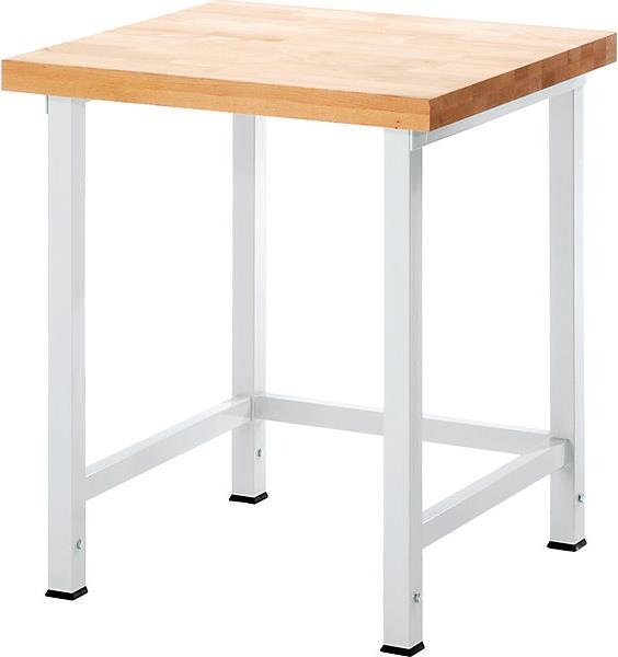 Image du produit eurokraft pro Table de travail, réglable en hauteur, avec plateau en hêtre massif (75 cm, 70 cm)