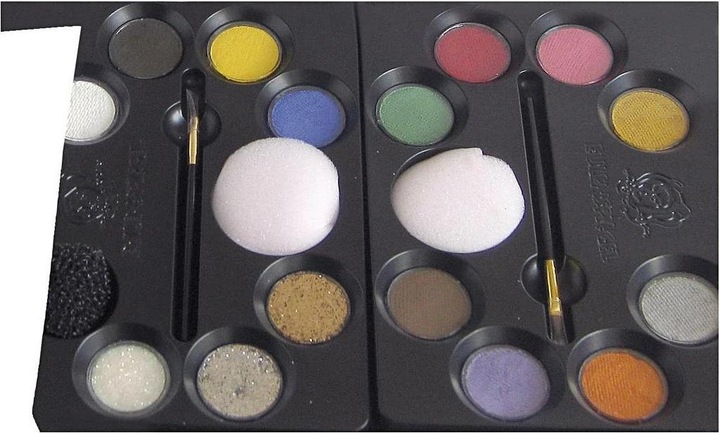 Actual product image Eulenspiegel 12 colours professional make-up palette