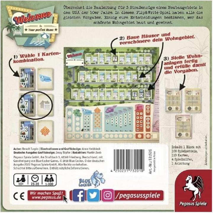 Produktbild Pegasus 53152G - Welcome To, Brettspiel, für 1-100 Spieler, ab 10 Jahren (DE-Ausgabe) (Deutsch)