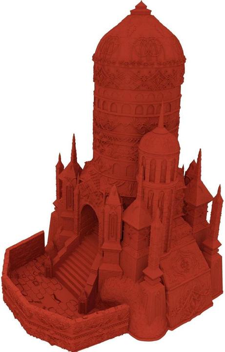 Produktbild Feldherr Fates End Dice Tower Eladrin kirschrot, 3D gedruckt, modular (Kunststoff)