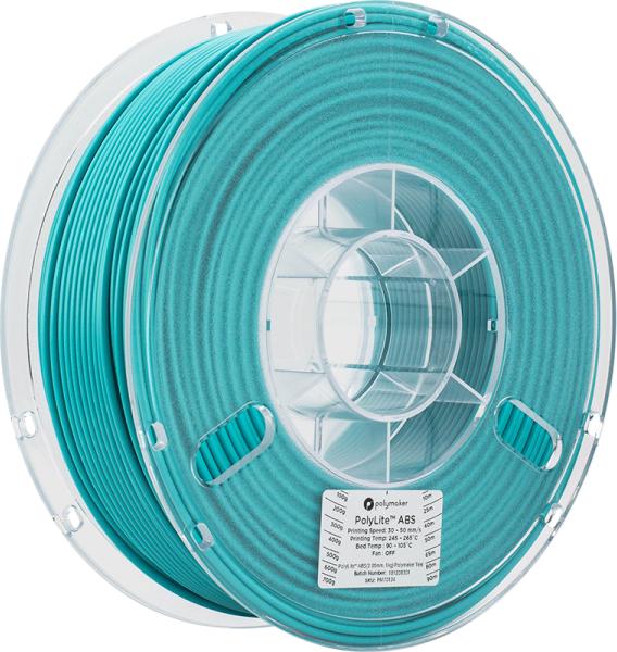 Produktbild Polymaker PolyLite ABS - Teal - 2.85mm (ABS, 2.85 mm, 1000 g, Türkis)