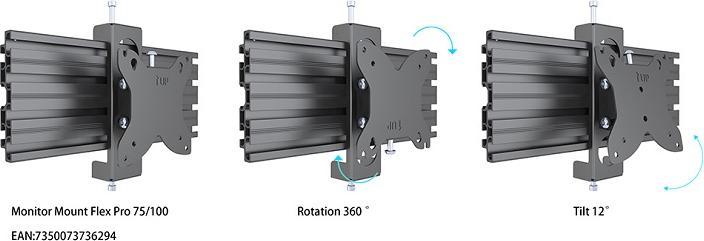 Image du produit Multibrackets Support d'écran 4" multiple jusqu'à 32", métal, noir (Tables, 32", 10 kg)