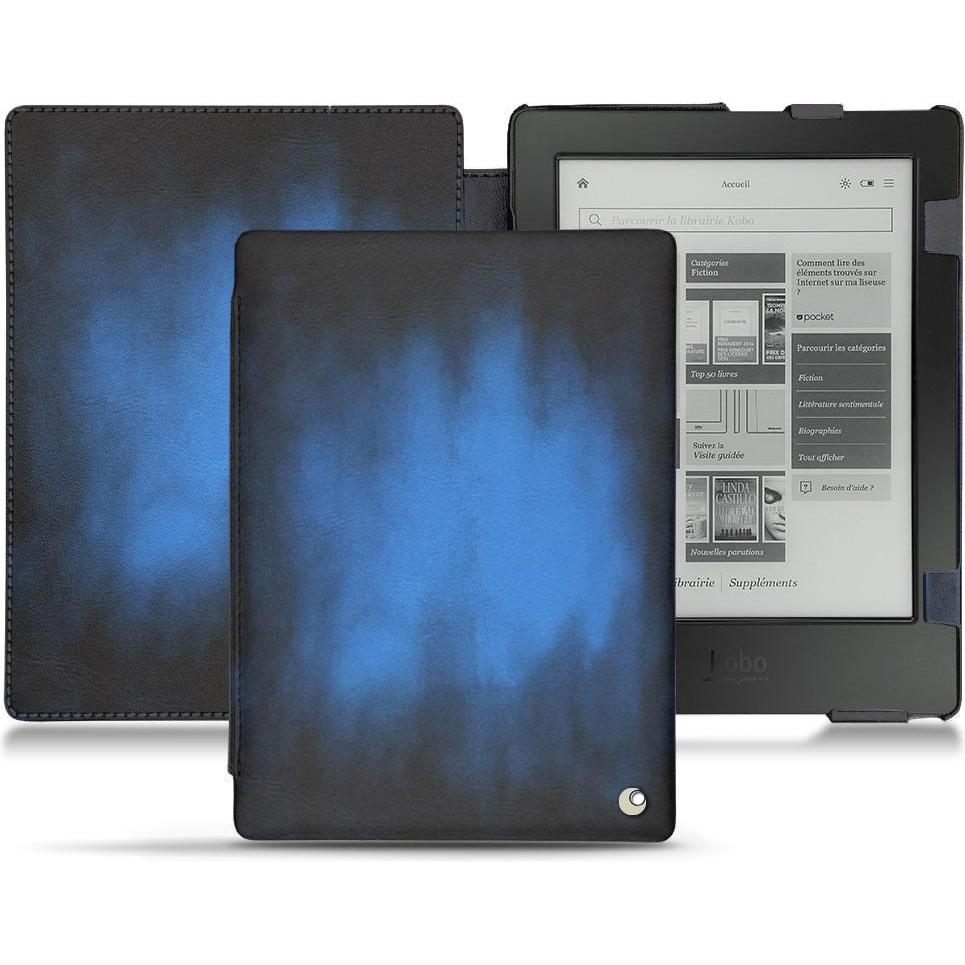 Noreve Lederschutzhülle horizontal (Aura H2O), Tablet Hülle, Blau