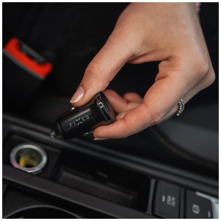 Actual product image Fixed Hurtig Biloplader USB-C 20W PD Sort (20 W)