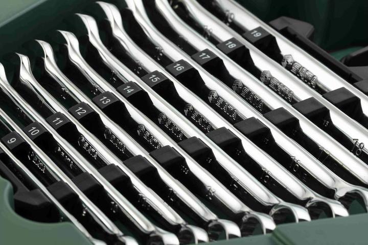 Actual product image SATA ST09014SJ 124 pieces 1/4 inch, 3/8 inch and 1/2 inch drive metric / SAE 6 point socket wrenches