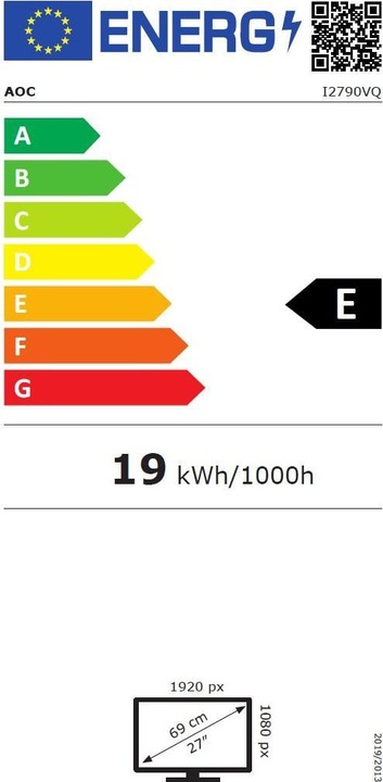 Energie-Label AOC I2790vq/Bt (1920 x 1080 Pixel, 27")