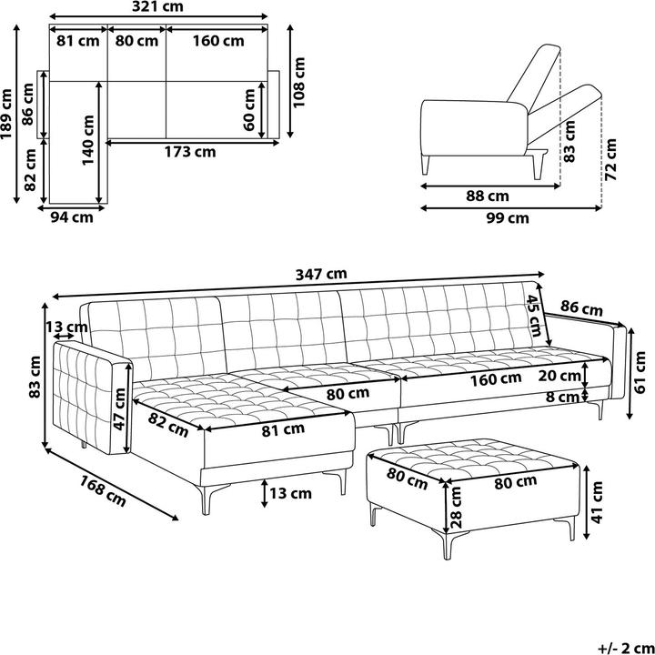 Immagine prodotto Beliani Aberdeen (Divano ad angolo)
