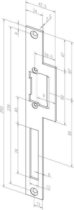 Produktbild effeff EFF -------31035-05 LAPPENSCHLIEÃBLECH S.959/5 EST DIN RECHT (Schliessblech)