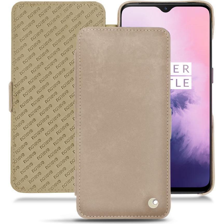 Thumbnail - Noreve Lederschutzhülle horizontal (OnePlus 7), Smartphone Hülle, Beige