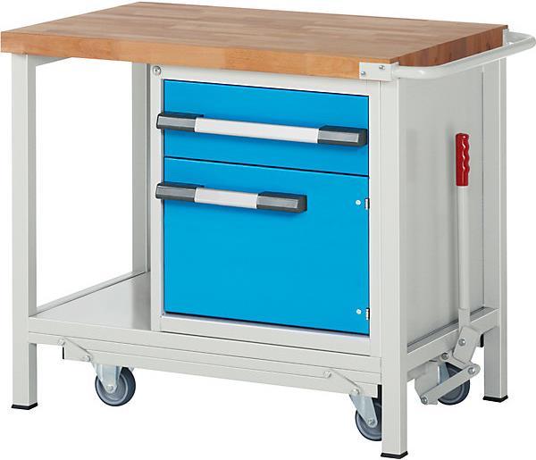 Actual product image eurokraft pro Workbench, mobile (200 cm, 70 cm)