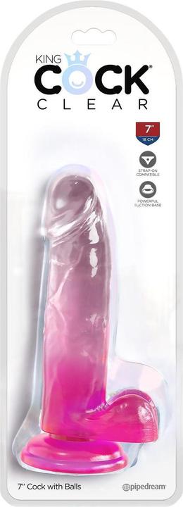 Produktbild Doc Johnson KingCockClear 7 w balls pink