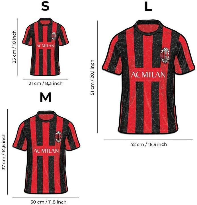 Actual product image Iconic AC Milan - Jersey - Wooden Puzzle Size S (150 pieces) (150 pieces)