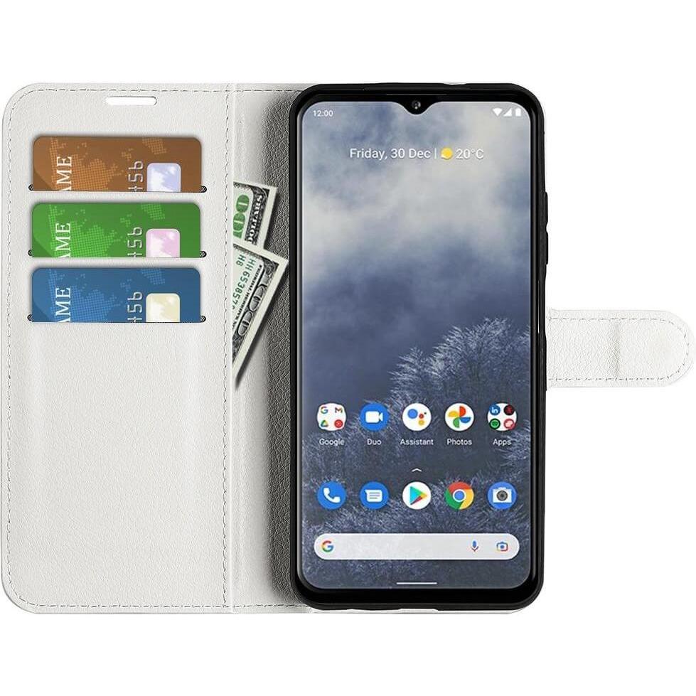 Thumbnail - Cover-Discount Nokia G60 - Leder Etui Hülle weiss (Nokia G60), Smartphone Hülle, Weiss