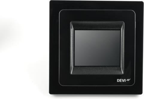 Devi DEVIreg Touch schwarz 140F1069 UP Uhren-Thermostat 16A, 230V mit Rahme