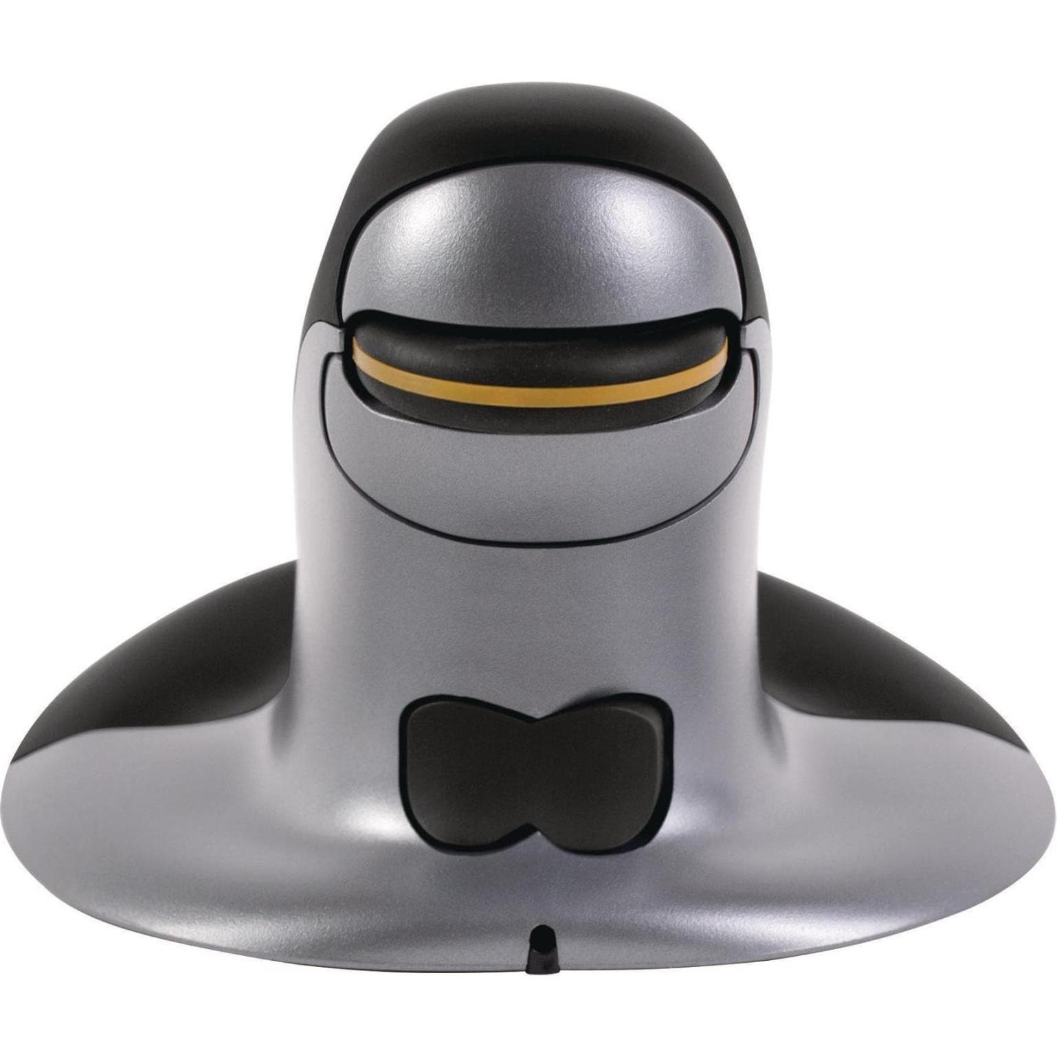 Thumbnail - Fellowes Penguin Ambidextrous Vertical Mouse (Kabellos), Maus, Schwarz, Silber